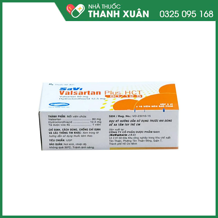 SaVi Valsartan Plus HCT 80/12.5 thuốc điều trị tăng huyết áp và giảm nguy cơ biến chứng tim mạch